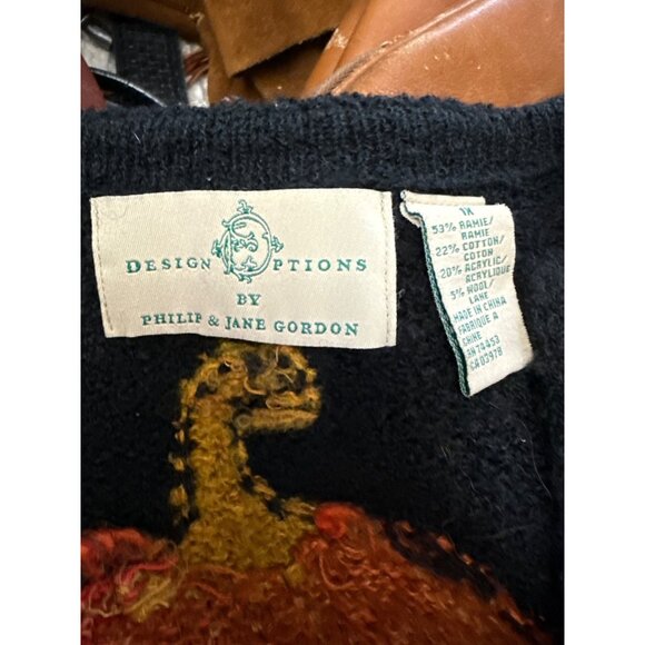 Design Options Philip & Jane Gordon Fall Pumpkin Button Down Cardigan Sweater - Picture 9 of 9